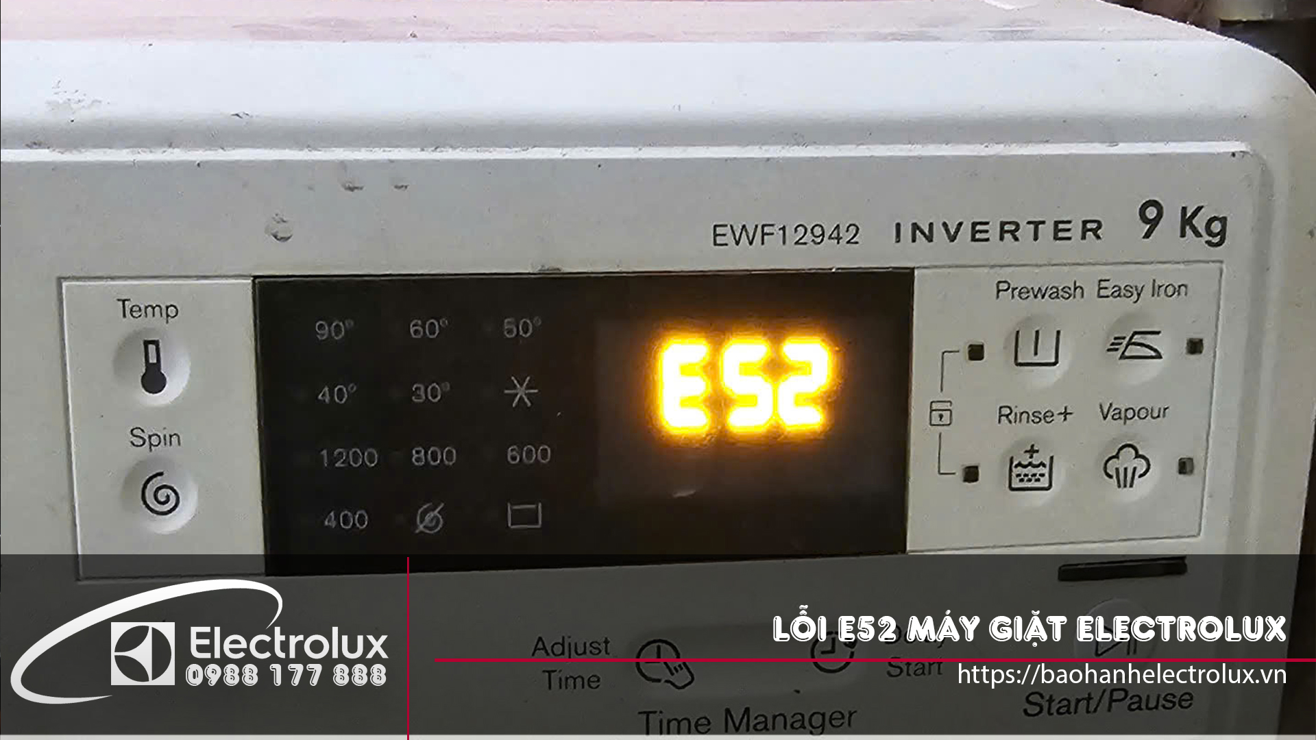 Nguyên nhân máy giặt Electrolux lỗi E52