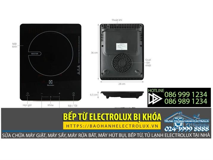 Bếp từ Electrolux bị khóa, cách mở bếp từ Electrolux bị khóa