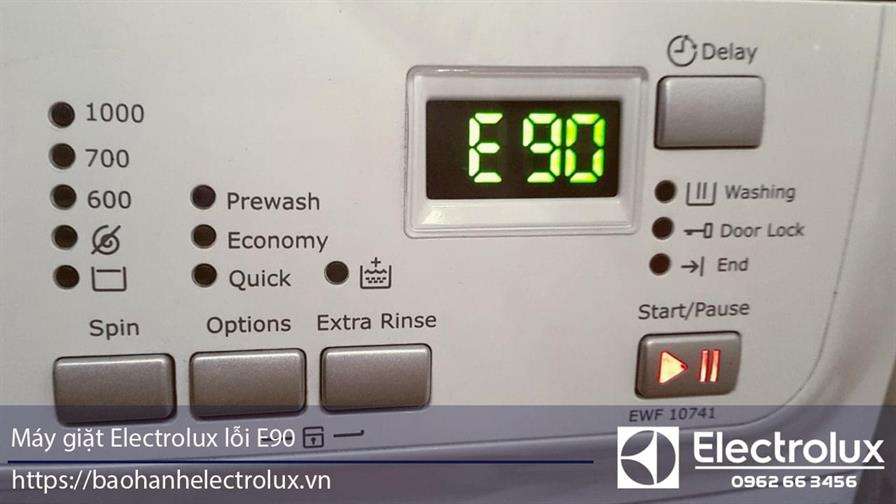 Máy giặt Electrolux báo lỗi E90