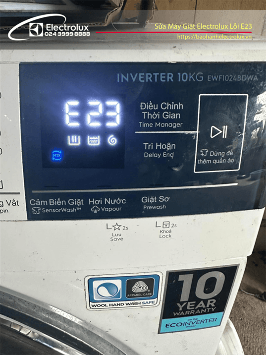 Máy giặt Electrolux báo lỗi E23