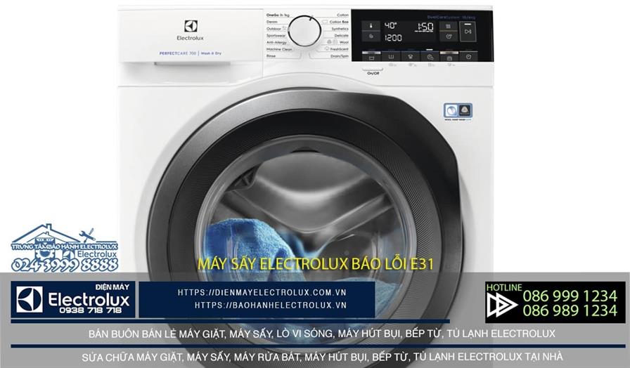 Máy sấy Electrolux báo lỗi e31