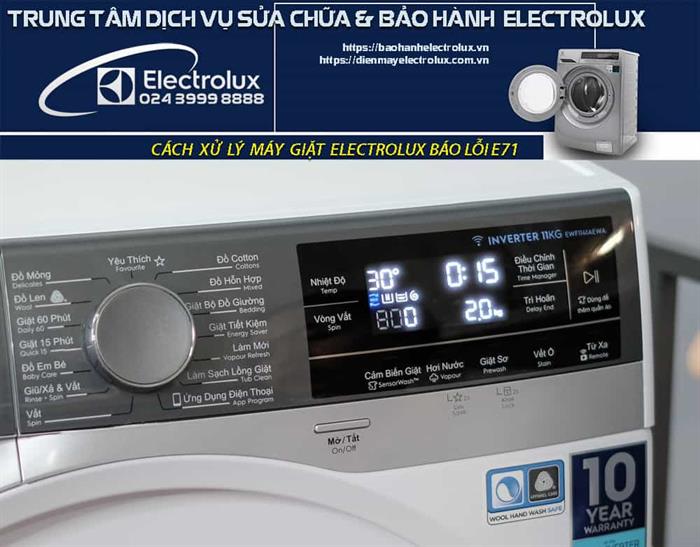 Máy giặt Electrolux báo lỗi e71