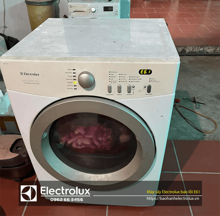 Máy sấy Electrolux báo lỗi E61