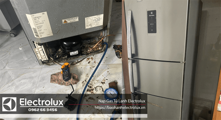 Thay gas tủ lạnh Electrolux