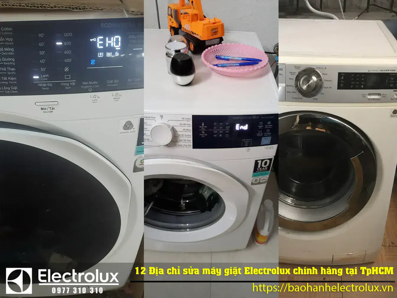 12 Địa chỉ sửa máy giặt Electrolux uy tín nhất, chính hãng tại TpHCM