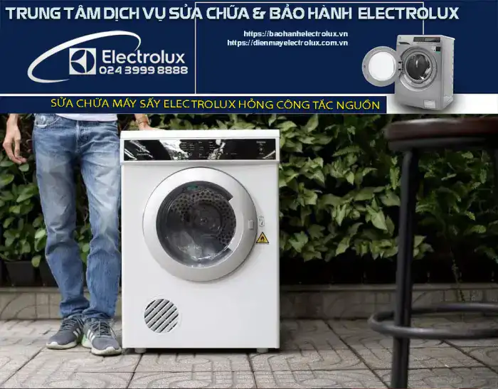 Công tắc nguồn máy sấy Electrolux bị hỏng