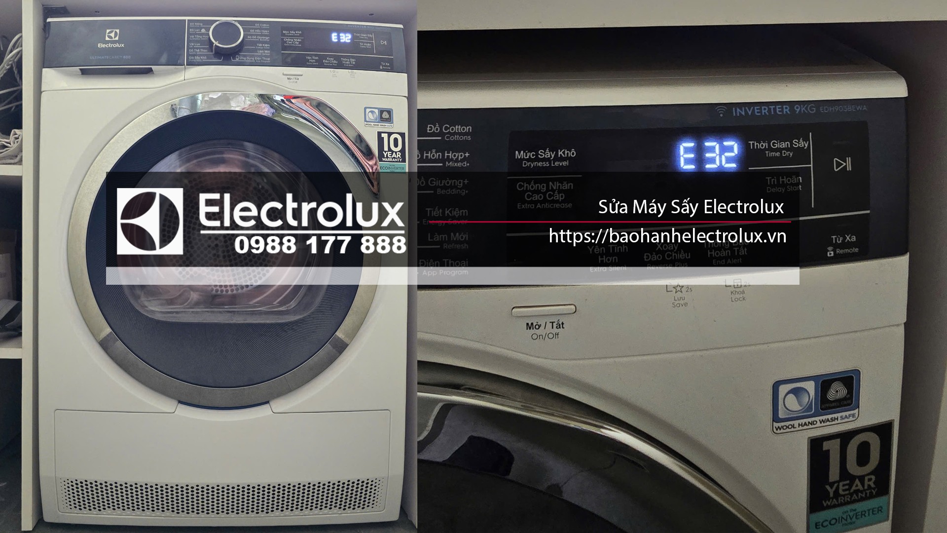 Sửa máy sấy Electrolux chính hãng