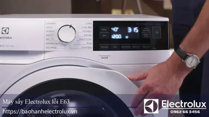 Máy sấy Electrolux báo lỗi E63
