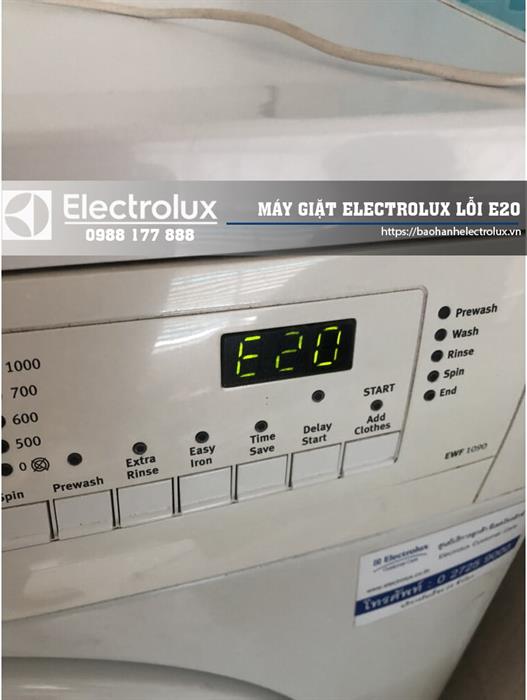 Máy giặt Electrolux lỗi E20