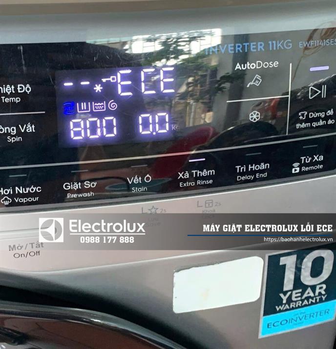 Lỗi ECE máy giặt Electrolux