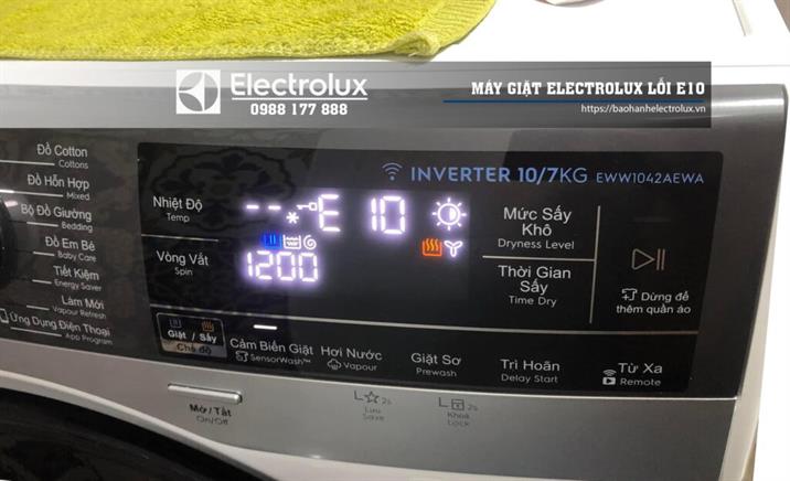 Lỗi E10 máy giặt Electrolux