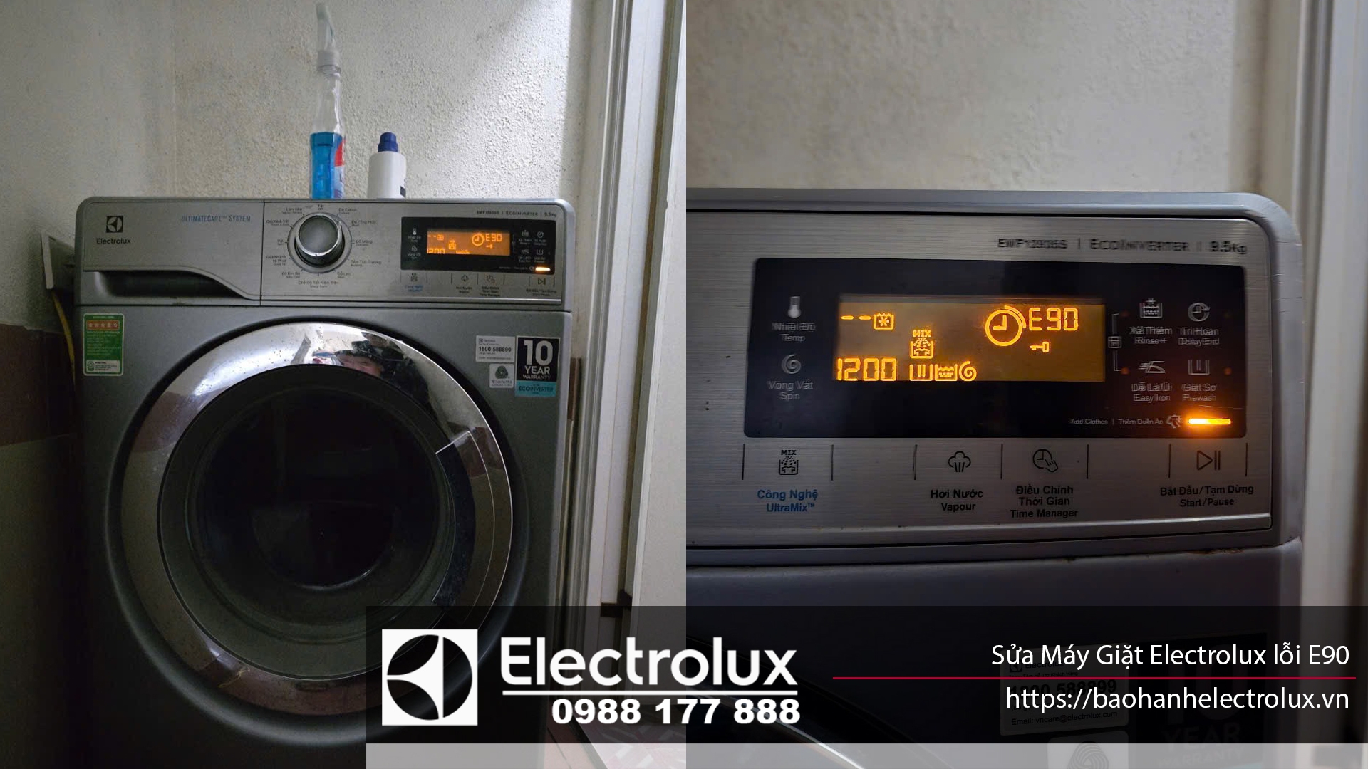Sửa máy giặt Electrolux lỗi E90