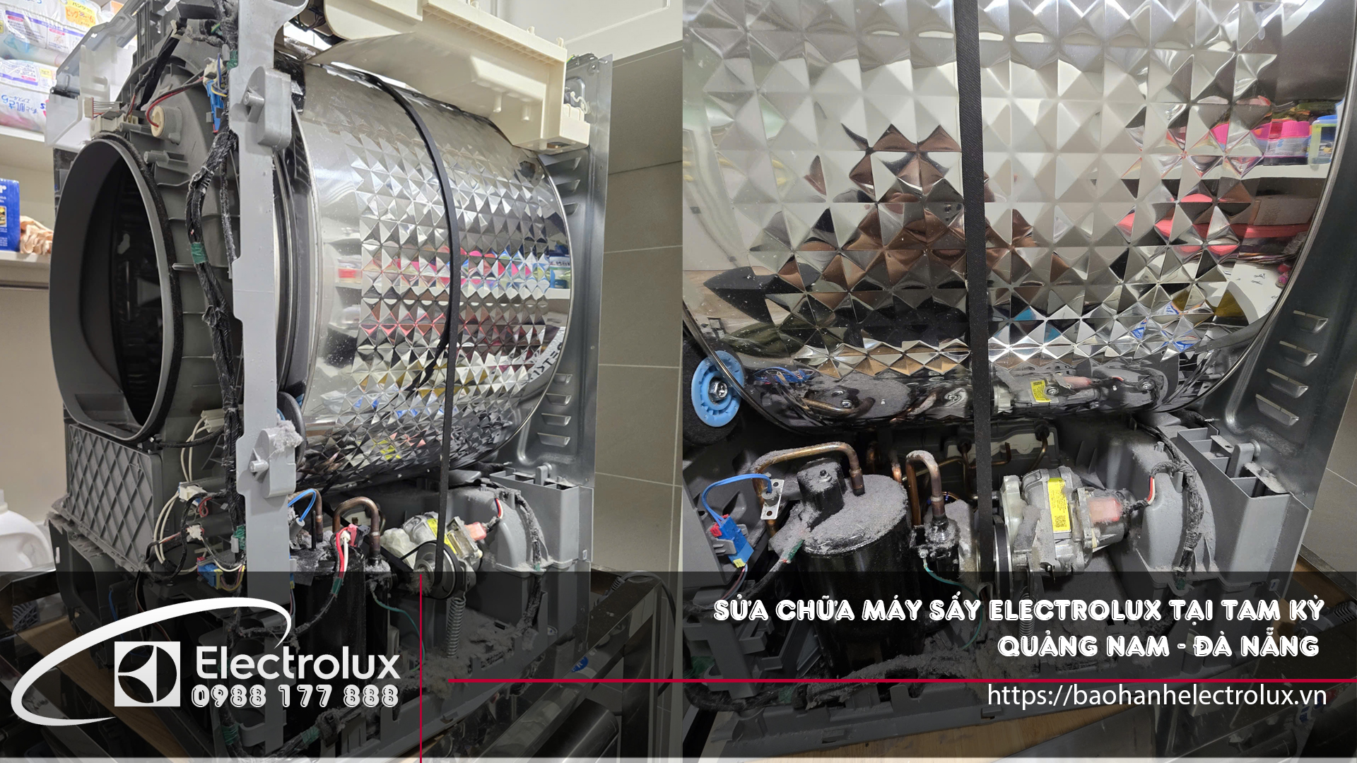 Sửa chữa máy sấy Electrolux tại nhà Tam Kỳ Quảng Nam - Đà Nẵng